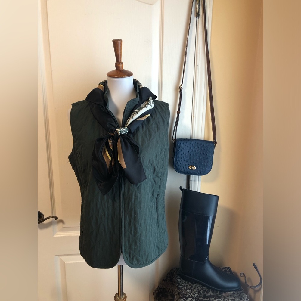 Northern Reflections green  Quilted Vest